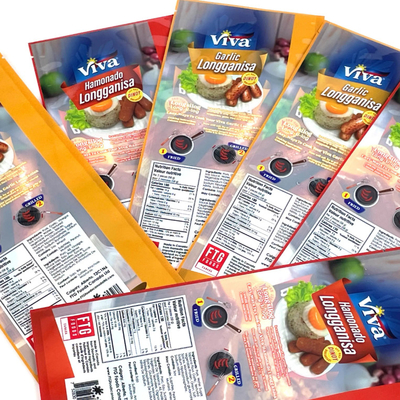Sacs à ongles sur mesure Aliments cuits Sacs à ongles surgelés Emballages en plastique Sacs à ongles triplés