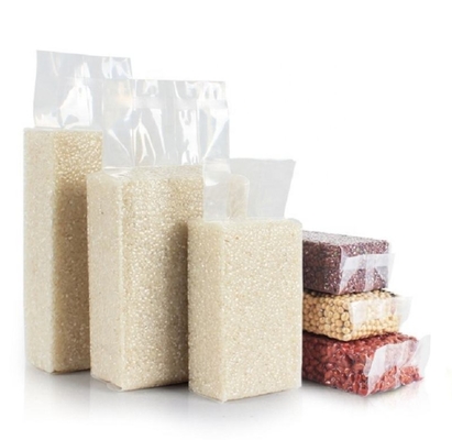 Plastique de qualité alimentaire personnalisé, aluminium pur, sac sous vide transparent scellé sur 3 côtés, sac de cuisson à la vapeur, emballage de stockage des aliments