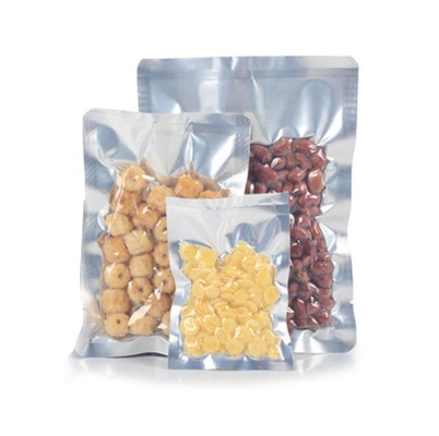 Plastique de qualité alimentaire personnalisé, aluminium pur, sac sous vide transparent scellé sur 3 côtés, sac de cuisson à la vapeur, emballage de stockage des aliments