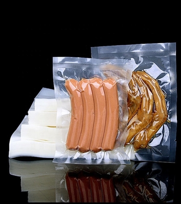 Plastique de qualité alimentaire personnalisé, aluminium pur, sac sous vide transparent scellé sur 3 côtés, sac de cuisson à la vapeur, emballage de stockage des aliments