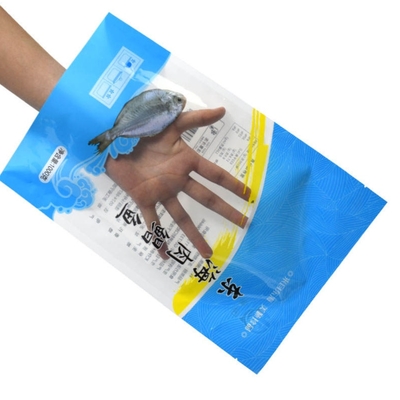 Impression personnalisée, Scellage thermique, Stratification, Sac plat en nylon étanche, Emballage alimentaire congelé pour viande et poisson en plastique, Sac sous vide