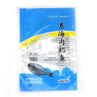 Impression personnalisée, Scellage thermique, Stratification, Sac plat en nylon étanche, Emballage alimentaire congelé pour viande et poisson en plastique, Sac sous vide
