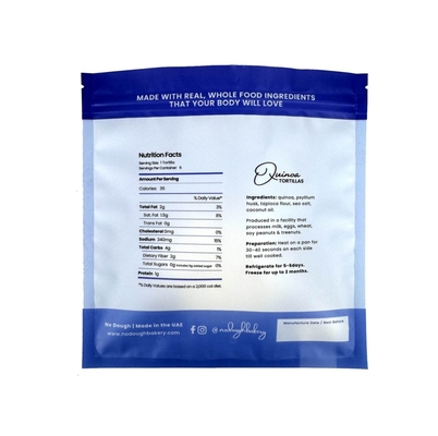 En gros Impression personnalisée Sac scellé à trois côtés, sac en plastique de polyéthylène de qualité alimentaire, avec fenêtre et fermeture à glissière à biscuits réutilisable