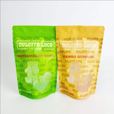 Sachet de collation alimentaire refermable vertical mat avec fenêtre transparente