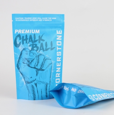 Sachet d'emballage pour stylo à bille en poudre mat haute barrière personnalisé avec fermeture éclair et sac vertical en feuille d'aluminium