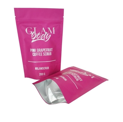 Foil d'aluminium imprimé personnalisé Salle de bain Épice de café Emballage alimentaire Sac à fermeture à glissière Sac à savon en plastique en polyester