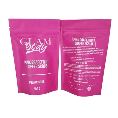 Foil d'aluminium imprimé personnalisé Salle de bain Épice de café Emballage alimentaire Sac à fermeture à glissière Sac à savon en plastique en polyester