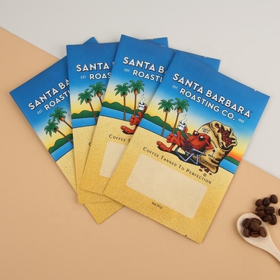 Impression numérique personnalisé sac en papier d'aluminium imprimé en plastique Snack à café Sac scellé à trois côtés Sac plat Sac arrière scellé