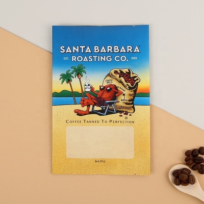 Impression numérique personnalisé sac en papier d'aluminium imprimé en plastique Snack à café Sac scellé à trois côtés Sac plat Sac arrière scellé