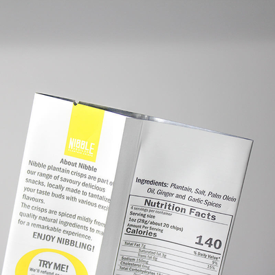 Impression numérique personnalisé sac en papier d'aluminium imprimé en plastique Snack à café Sac scellé à trois côtés Sac plat Sac arrière scellé