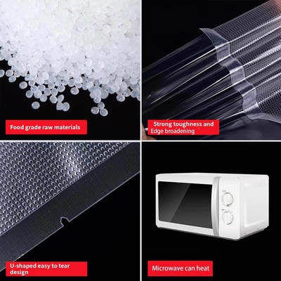 Sacs d'emballage en plastique de qualité commerciale personnalisée, scellant thermiquement scellé à trois côtés, sacs texturés, sacs d'emballage sous vide en relief, aliments, viandes, noix