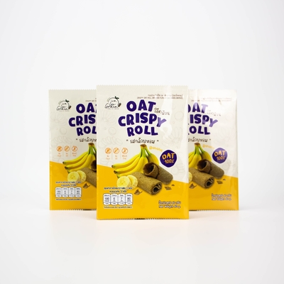 Impression numérique personnalisée Snacks thaïlandais Banane Oignon Crispy Roll Back Sac scellé Emballage alimentaire en aluminium