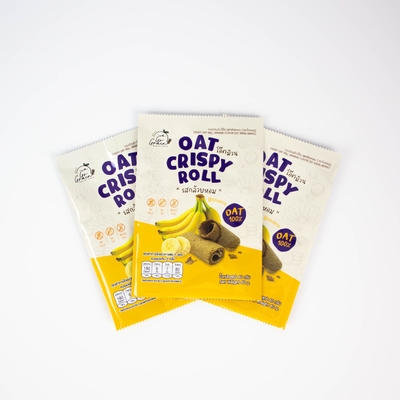 Impression numérique personnalisée Snacks thaïlandais Banane Oignon Crispy Roll Back Sac scellé Emballage alimentaire en aluminium