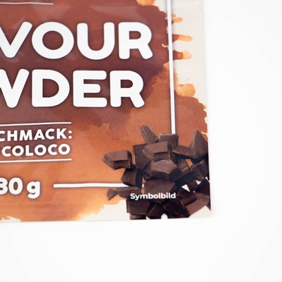 Sachet personnalisé à trois soudures pour l'emballage d'aliments secs avec encoche de déchirure/bec verseur/fermeture éclair et matériaux durables pour aliments secs