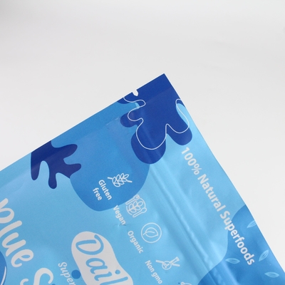 Sac vertical personnalisé avec logo en gros, sac d'emballage de qualité alimentaire, sac d'emballage en poudre refermable