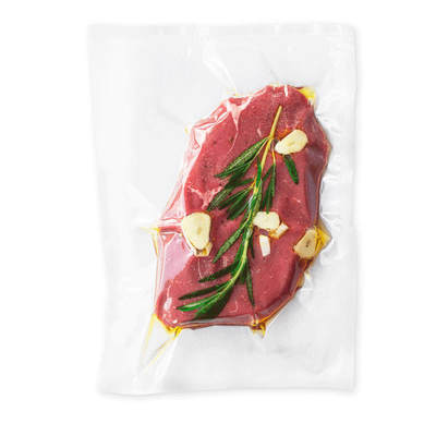 Sachet/Sac d'emballage sous vide transparent en plastique lisse PA/NY pour scelleuse sous vide, 3 côtés scellés, pour conservation des aliments