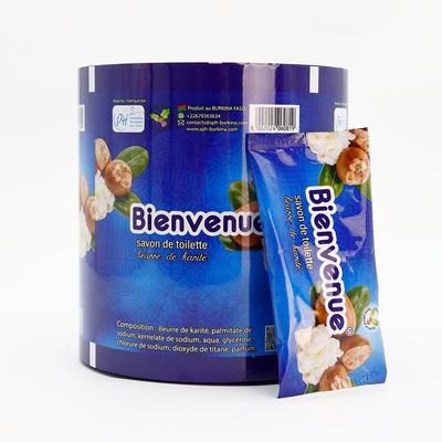 Film en rouleau plastique laminé imprimé sur mesure, qualité alimentaire, pour emballage souple de savon