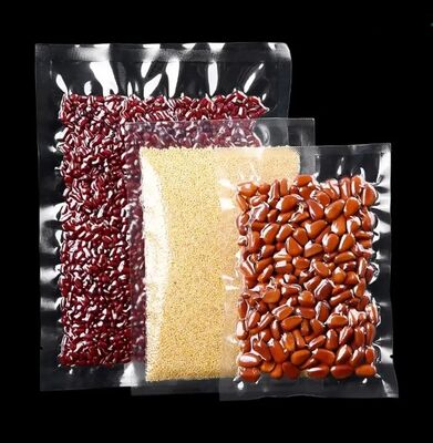 Vente directe d'usine de sacs d'emballage alimentaire en nylon scellés sur trois côtés, sacs alimentaires sous vide haute transparence, sacs en plastique PE, 100 pièces