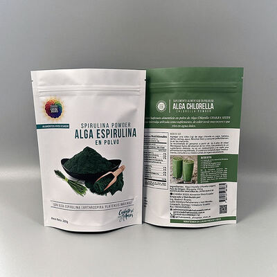 Sacs d'emballage alimentaire à fermeture à glissière à nouveau verrouillable Sacoche personnalisée d'emballage en poudre d'épices Sac en plastique