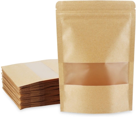 L'emballage alimentaire tiennent le sac debout écologique de poche de sac de tirette avec la fenêtre