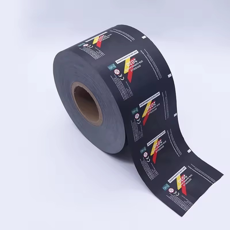Impression personnalisée en papier plastique stratifiée, étanche à la chaleur, en rouleau flexible, film de stockage pour aliments