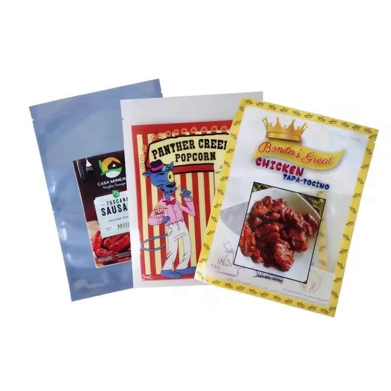 Laminé sur mesure imprimé en plastique transparent Mylar Seafood Emballage sous vide Sac congelé scellé