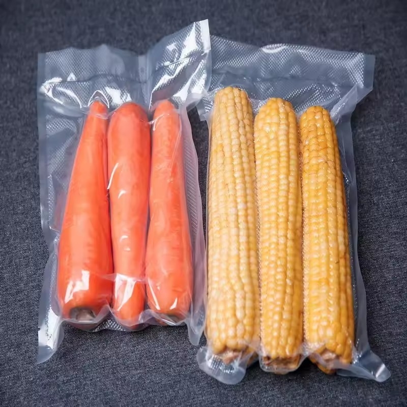 Accueil Entreposage Sacs à vide en plastique en nylon transparent pour emballer les fruits de maïs sucré