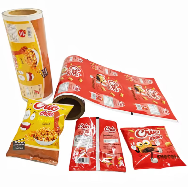 Emballage imprimé en plastique Sachet de stratification à chaud Sacoche de collation alimentaire BOPP PET Aluminium CPP PE Patate Chip Film scellé rouleau