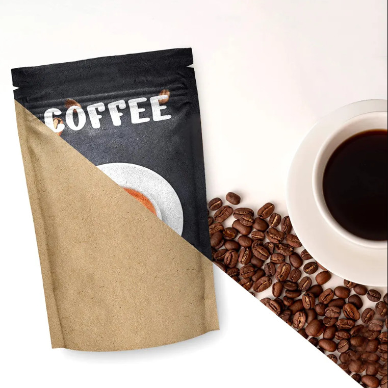Chips résistant à l'humidité à l'odeur biscuits collations sacs alimentaires sacs Kraft papier debout sacs fermeture à glissière pour sacs d'emballage de café