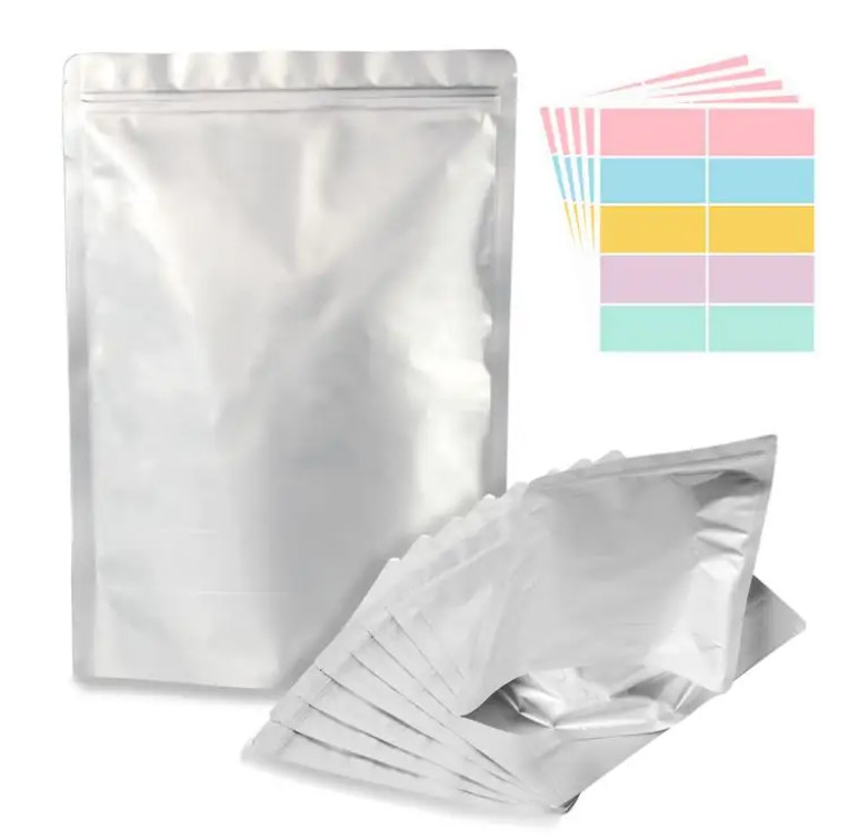 Emballage imprimé sur mesure en papier mat plastique alimentaire ré-fermé Bolsa Fermeture à glissière en aluminium Stand Up pouch avec fermeture à glisse