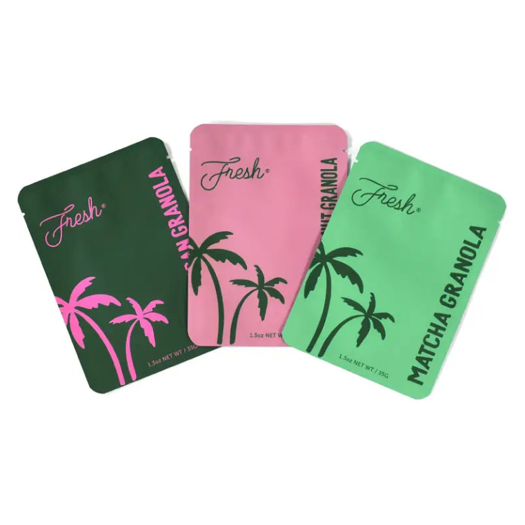 Sacs à clé à fermeture à glissière en papier d'aluminium stratifié sur mesure avec logos Mini Flat Bag Recyclable 3 Side Seal Zipper Bag