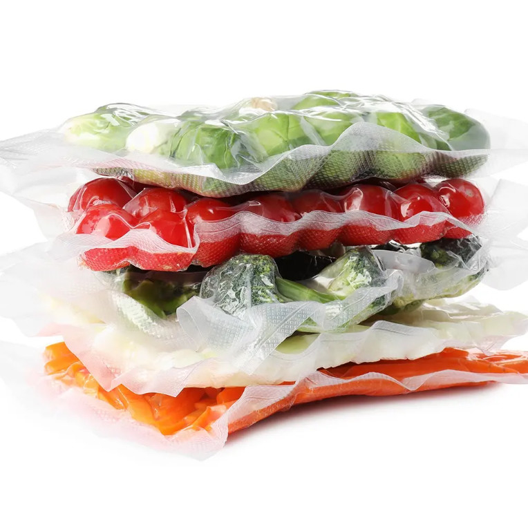 Sauveteur de stockage personnalisé 30x30cm Sacs d'emballage de nourriture congelée en plastique transparent en nylon Sacs de joint sous vide pour nourriture Viande Poisson et noix