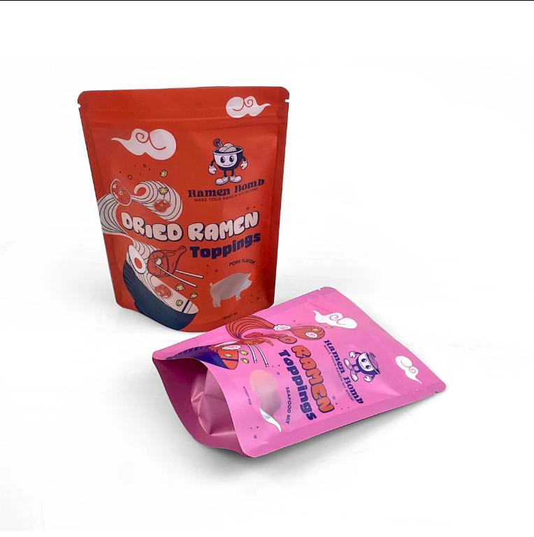Sac de fermeture à glissière en plastique scellé réutilisable Biscuit Snack Food Stand-Up Pouch Sac d'emballage scellé imperméable à l'humidité