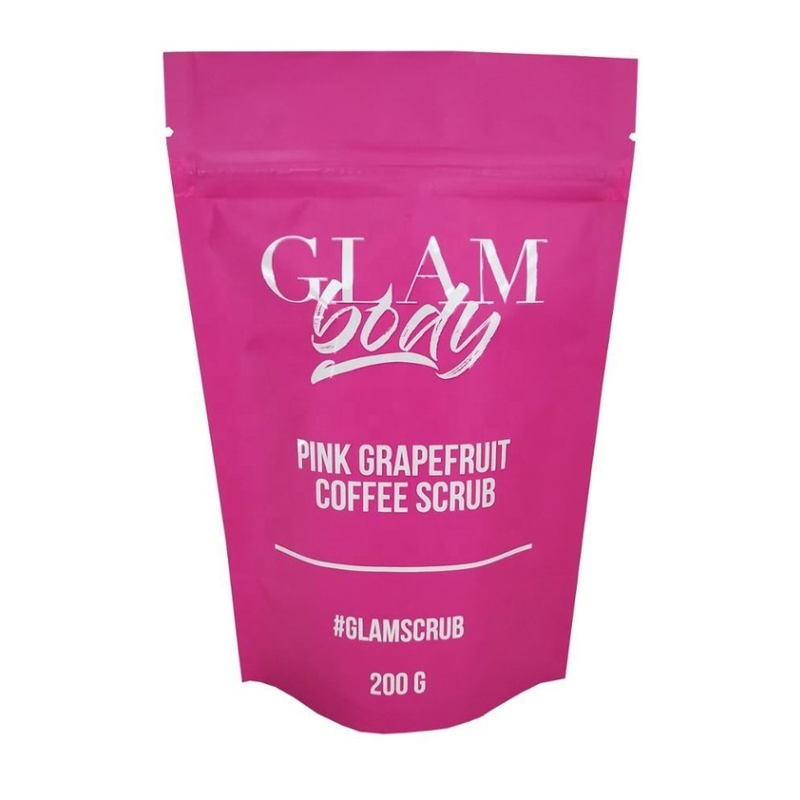 Foil d'aluminium imprimé personnalisé Salle de bain Épice de café Emballage alimentaire Sac à fermeture à glissière Sac à savon en plastique en polyester