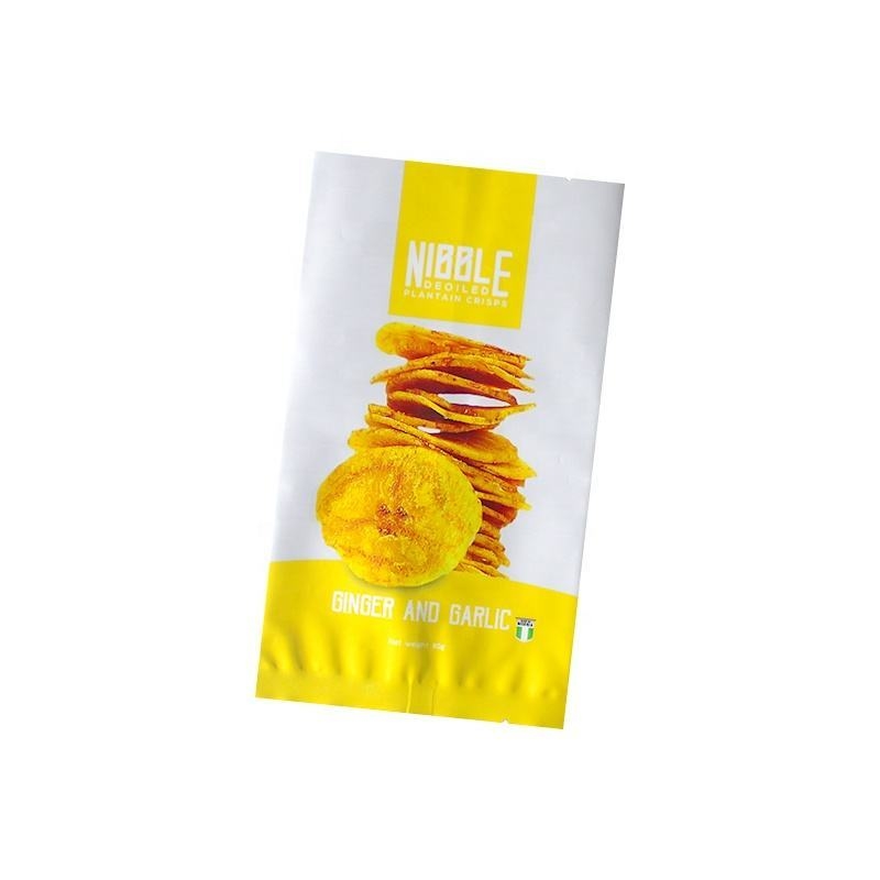 Impression numérique personnalisé sac en papier d'aluminium imprimé en plastique Snack à café Sac scellé à trois côtés Sac plat Sac arrière scellé