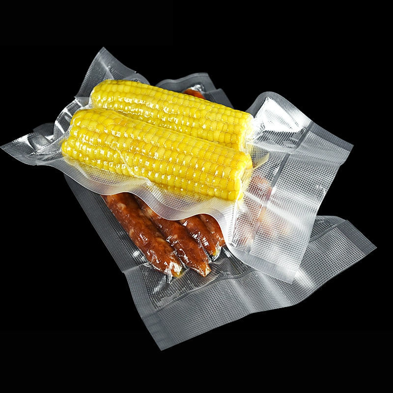 Sacs d'emballage en plastique de qualité commerciale personnalisée, scellant thermiquement scellé à trois côtés, sacs texturés, sacs d'emballage sous vide en relief, aliments, viandes, noix