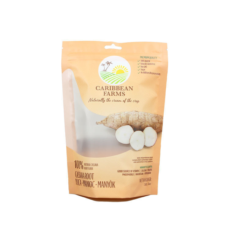 Emballage écologique pour les grains de café, le thé, les collations, le papier kraft, le papier transparent, la fermeture à glissière et le logo personnalisé